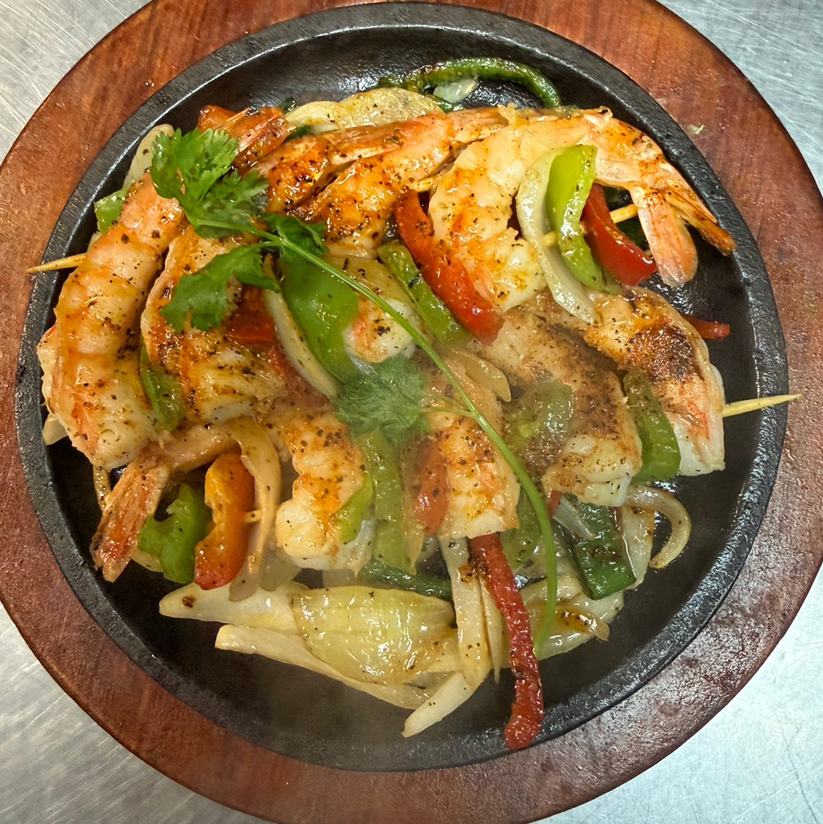 Shrimp Fajitas.