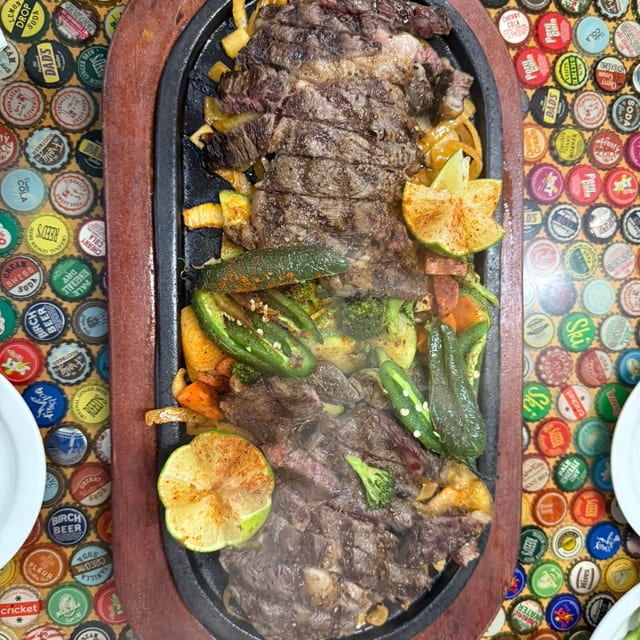 Rib Eye Fajitas.